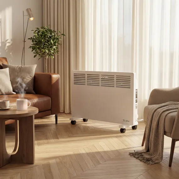 Конвектор электрический КМ-2000.2, 230 В, 2000 Вт, X-образный нагреватель, колеса, термостат MTX