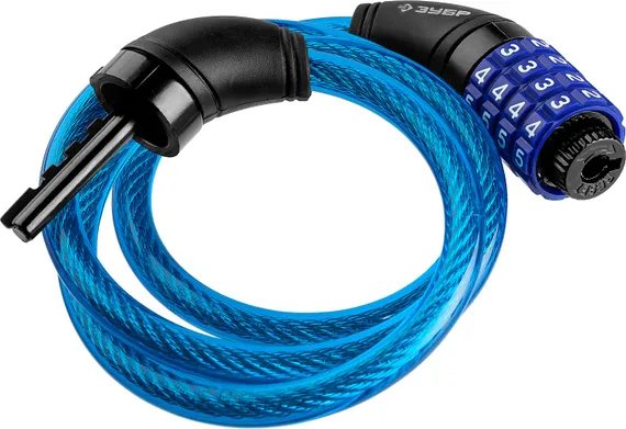 ЗУБР 950 мм, d 10 мм, кодовый, с изменяемым кодом, тросовый замок, Профессионал (37262-95)