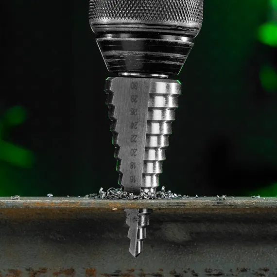 Сверло ступенчатое по металлу, 6-8-10-12-14-16-18-20-22-24-26-28-30мм, 4241 Сибртех