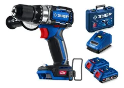 Бесщеточная дрель-шуруповерт, ЗУБР 20 В, 70 Н·м, 2 АКБ LMS (2 А·ч),  кейс, ПРОФЕССИОНАЛ (DB-70-22)