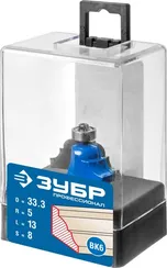 ЗУБР 33.3 x 13 мм, радиус 5 мм, фреза кромочная калевочная №4, Профессионал (28705-33.3)