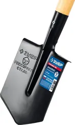 ЗУБР ПРОФИ-5С, 150х185х510мм, полотно рессорная сталь 1.6мм закалено, дерев. черенок высш. сорт, туристическая лопата, ПРОФЕССИОНАЛ (39458)