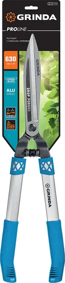 GRINDA FH-630, длина 630 мм, кованые лезвия, антикор. покрытие, алюминиевые рукоятки, накладки РР, кусторез, PROLine (423792)