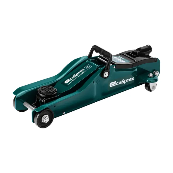 Домкрат гидравлический подкатной, 2 т, 85-330 мм, низкий подхват, в пласт. кейсе Сибртех