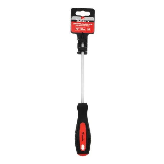 Отвертка Anti-Slip, PH2 х 150 мм, CrV, двухкомпонентная рукоятка Matrix