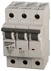 СВЕТОЗАР ВА-60П, 3P, 63А, C, 6кА, автоматический выключатель, Премиум (SV-49023-63-C)