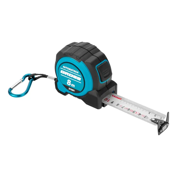 Рулетка "Automatisch", 8 м х 32 мм, нейлон, магнит, двустор. разметка, антиизлом, автоcтоп Gross