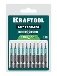 KRAFTOOL OPTIMUM TX 10, 50 мм, 10 шт, биты (26126-10-50-10)