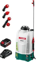 Аккумуляторный опрыскиватель ЗУБР 15 л, 1 АКБ 4 А·ч, (ОПЛ-15-41)