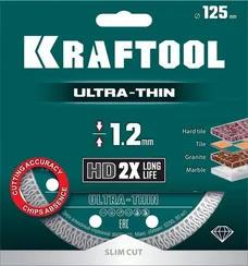KRAFTOOL ULTRA-THIN 125х1.2 мм ультратонкий алмазный диск (36685-125)
