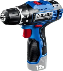 Дрель-шуруповерт, ЗУБР 12 В, 40 Н·м, без АКБ (тип Т7), Профессионал (DL-121)