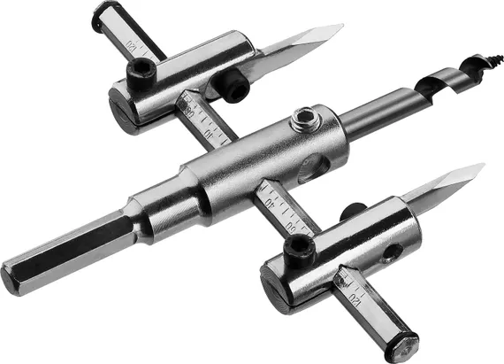 ЗУБР d 40-120 мм, глубина реза 30 мм, регулируемое сверло по дереву (29440-120)