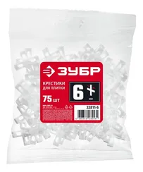 ЗУБР 6 мм, 75 шт, крестики для плитки (33811-6)