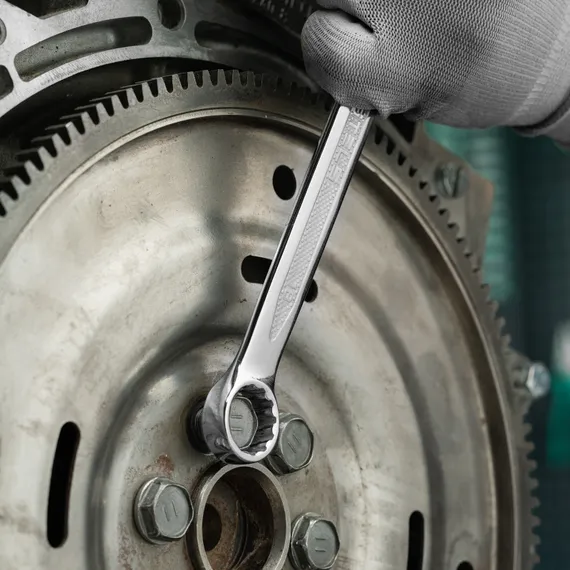 Ключ комбинированный, 18 мм, CrV, антислип Stels