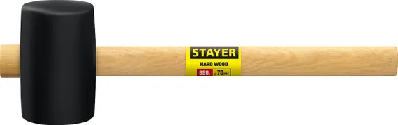 STAYER 680 г, чёрная резиновая киянка (20505-75)