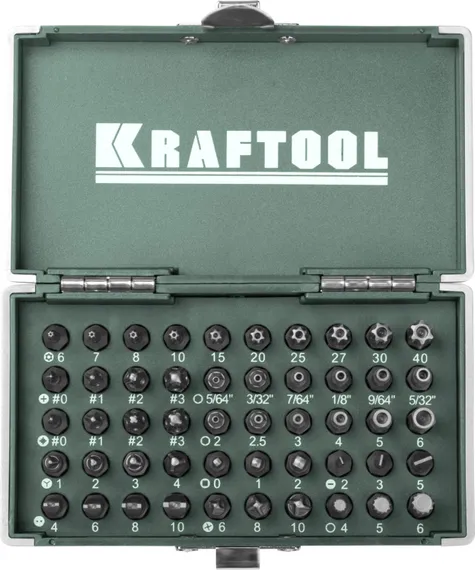 KRAFTOOL X-Drive, 50 шт, набор кованых торсионных бит (26065-H50)