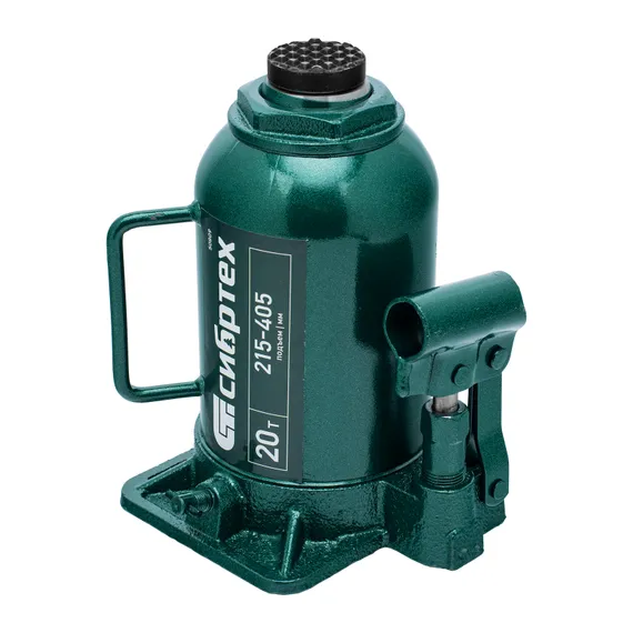 Домкрат гидравлический бутылочный, 20 т, 215-405 мм Сибртех