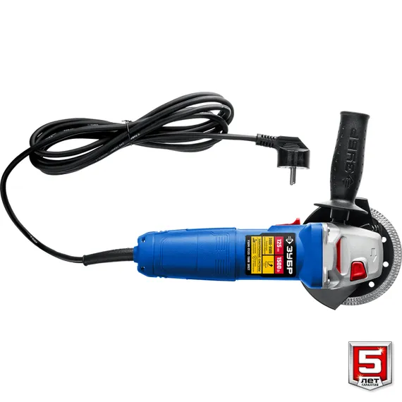 УШМ, (болгарка) электрическая, ЗУБР 1500 Вт, d125 мм, регулировка оборотов, Профессионал (УШМ-П125-1500 ЭПСТ)