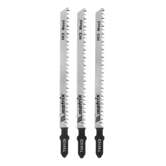 Полотна для электролобзика по дереву, 3 шт, T301CD, 90 x 3 мм, HCS Matrix Professional