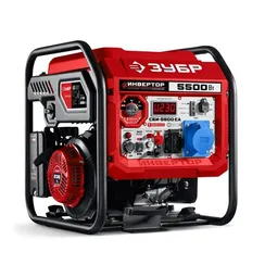 Инверторный генератор с электростартером и розеткой АВР ЗУБР 5500 Вт (СБИ-5500ЕА)