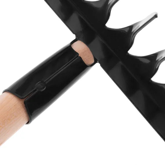 Грабли стальные, 350х1300 мм, 14 витых зубьев, деревянный черенок, Сибртех