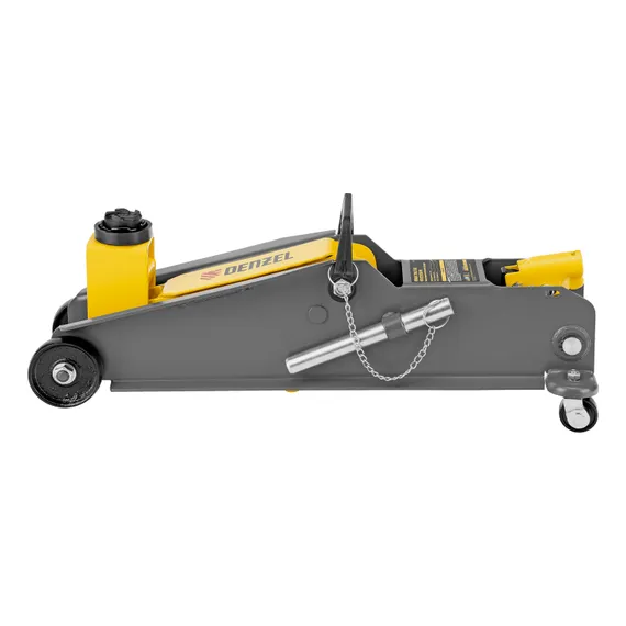 Домкрат гидравлический подкатной с фиксатором, 3 т, 190-532 мм, SUV Denzel