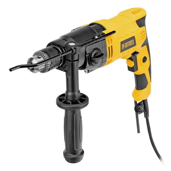 Дрель ударная IDD-1050-2, 1050Вт, 0-1200/0-3200 об/мин, 0-19200/0-51200 уд/мин, 2 скор. Denzel