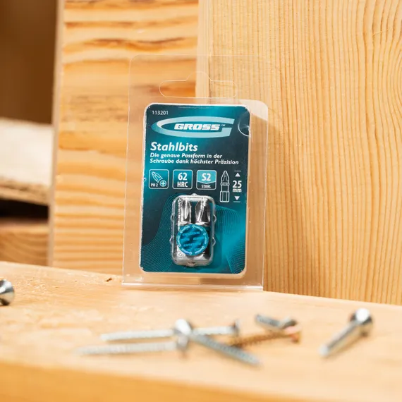 Бита PH2х25мм, сталь S2, шестигр., 2 шт. Gross