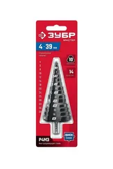 ЗУБР 4-39мм, 14 ступеней, сверло ступенчатое(29665-4-39-14)