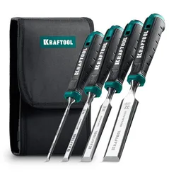 KRAFTOOL GRAND-4 набор стамесок-долот с двухкомпонентной рукояткой, 4 шт