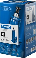 ЗУБР 6 т, 215 - 415 мм, бутылочный гидравлический домкрат, Профессионал (43060-6)