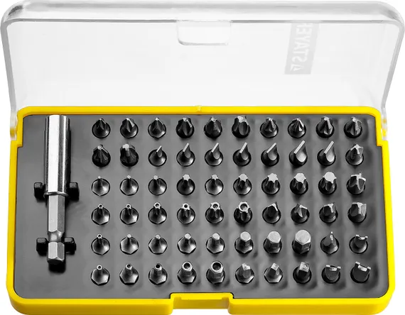 STAYER 61 шт, набор бит с магнитным адаптером (26084-H61)