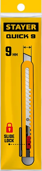 STAYER QUICK-9.9 мм, нож из АБС пластика (0901)