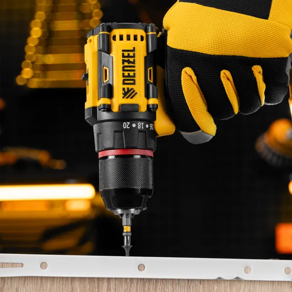Дрель-шуруповерт аккумуляторная бесщет. CDH-BL-20, Li-Ion, 20 В// Denzel