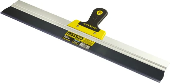 STAYER PROFlat, 600 мм, усиленная алюминиевая направляющая, двухкомпонентная ручка, анодированный, фасадный шпатель, Professional (10045-60)