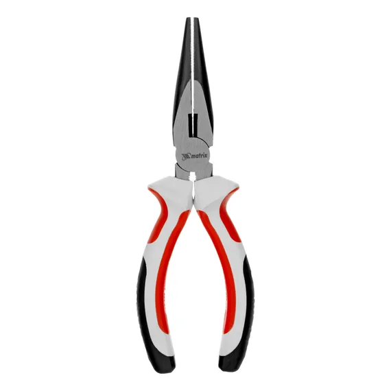 Длинногубцы прямые Premium, 180 мм, трехкомпонентные рукоятки Matrix