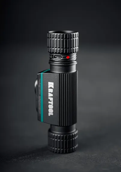 KRAFTOOL KH-7, 1000 лм, 4 режима, 3в1 аккумуляторный налобный/ручной фонарь, 2200мАч (56450)