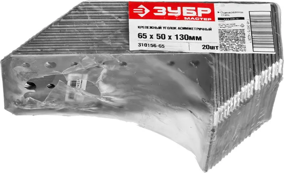 ЗУБР УКА-2.0, 90 x 70 x 140 x 2 мм, цинк, асимметричный крепежный уголок (310156-90)