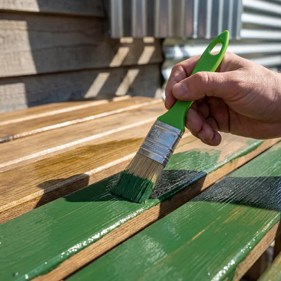 Кисть флейцевая, 25*8, натуральная щетина, пластиковая ручка, 10шт Сибртех