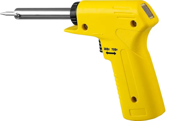 STAYER MAXTerm, 30 Вт + 70 Вт, 2 в 1, конус, электропаяльник с пистолетной рукояткой (55307-70)