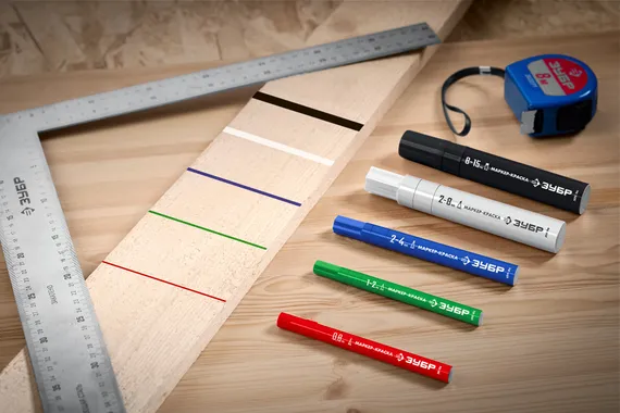 ЗУБР МК-200 красный, 1 мм маркер-краска (06326-3)