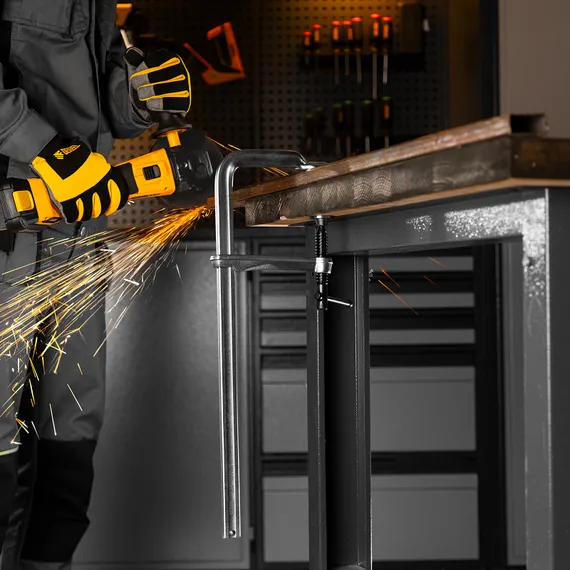 Струбцина F-образная, 80x400мм, кованая Denzel