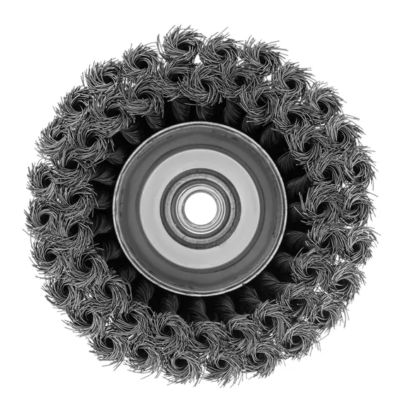Щетка для УШМ, 125 мм, М14, "чашка", двухрядная, крученая проволока 0.35 мм Matrix