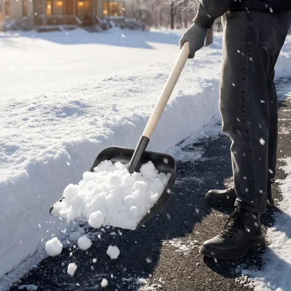 Лопата для уборки снега пластиковая, 360 х 405 мм, без черенка, Сибртех