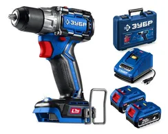 Бесщеточная дрель-шуруповерт, ЗУБР КОМПАКТ #3 20 В, 50 Н·м, 2 АКБ LMS (4 А·ч), кейс, ПРОФЕССИОНАЛ (DB-50-42)