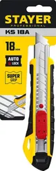 STAYER KS-18A, 18 мм, нож с автостопом, Professional (0916)