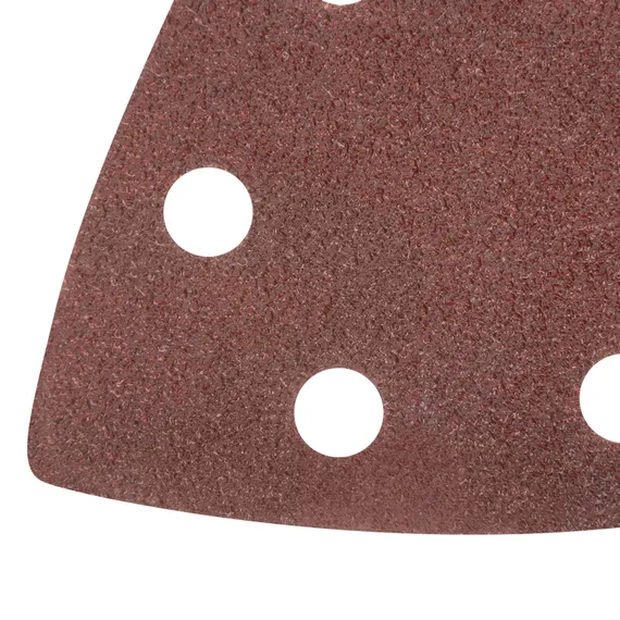 Треугольник абразивный на ворсовой подложке под "липучку", перфорированный, P 40, 93 мм, 5 шт Matrix