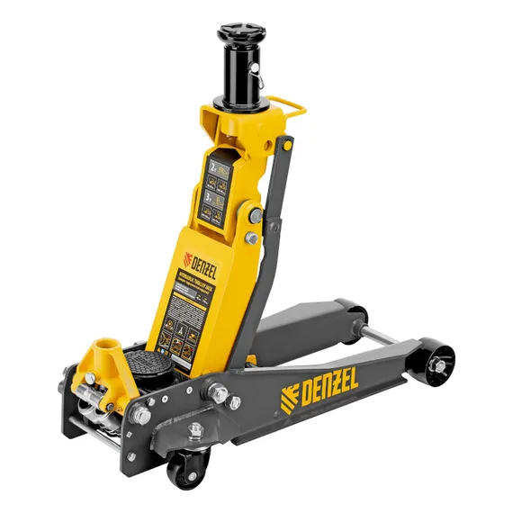Домкрат гидравлический подкатной, 2/3 т, 98-770 мм, быстрый подъем, низ. подхват, проф, SUV Denzel