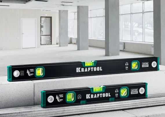 KRAFTOOL 1200 мм, усиленный профиль, с зеркальным глазком, магнитный уровень (34785-120)