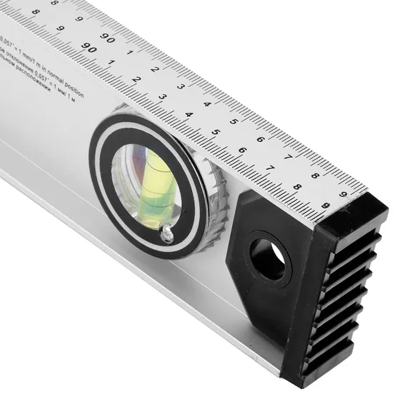 Уровень алюминиевый "Рельс", 1000 мм, 3 глазка (1 поворотный) Matrix